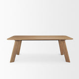 Welborn 84" Light Brown Wood Rectangular Dining Table from Mercana - Luna Furniture