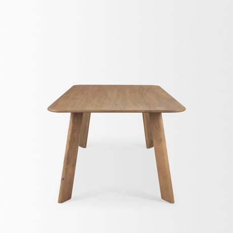 Welborn 84" Light Brown Wood Rectangular Dining Table from Mercana - Luna Furniture