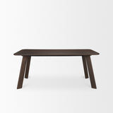 Welborn 72" Dark Brown Wood Rectangular Dining Table from Mercana - Luna Furniture
