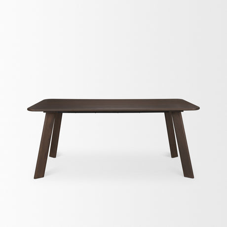 Welborn 72" Dark Brown Wood Rectangular Dining Table from Mercana - Luna Furniture