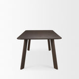 Welborn 72" Dark Brown Wood Rectangular Dining Table from Mercana - Luna Furniture