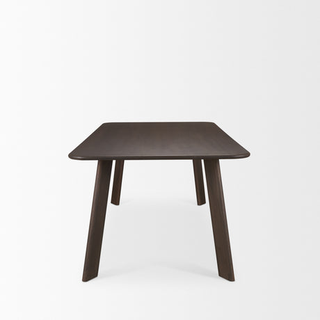 Welborn 72" Dark Brown Wood Rectangular Dining Table from Mercana - Luna Furniture
