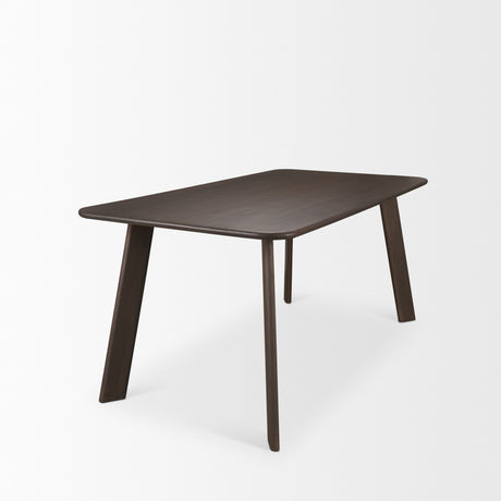 Welborn 72" Dark Brown Wood Rectangular Dining Table from Mercana - Luna Furniture