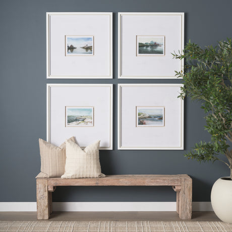 East Coast View III by Mercana Studio a Hand Embellished Framed Art Print Matted under Glass from Mercana - Luna Furniture