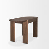 Sohan Dark Brown Elm Wood Oblong Desk from Mercana - Luna Furniture