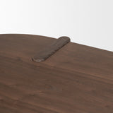 Sohan Dark Brown Elm Wood Oblong Desk from Mercana - Luna Furniture