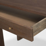 Sohan Dark Brown Elm Wood Oblong Desk from Mercana - Luna Furniture