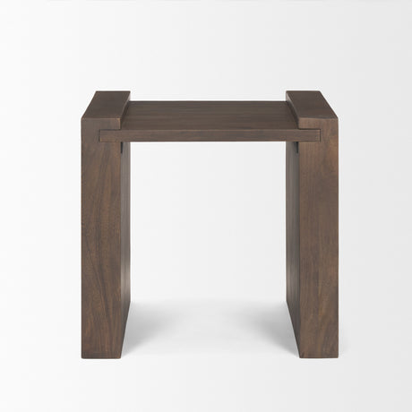 Wesson Dark Brown Wood Accent Table from Mercana - Luna Furniture