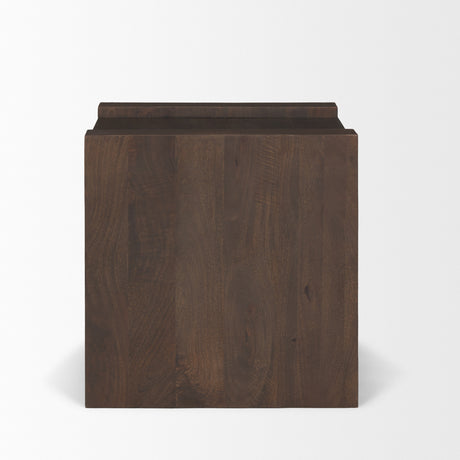 Wesson Dark Brown Wood Accent Table from Mercana - Luna Furniture