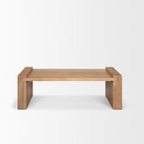 Wesson Light Brown Wood Rectangular Coffee Table from Mercana - Luna Furniture