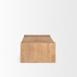 Wesson Light Brown Wood Rectangular Coffee Table from Mercana - Luna Furniture