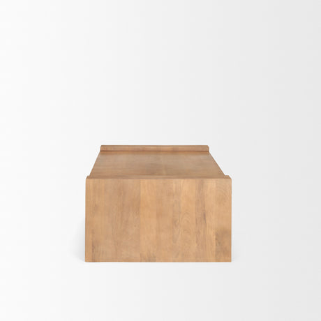 Wesson Light Brown Wood Rectangular Coffee Table from Mercana - Luna Furniture