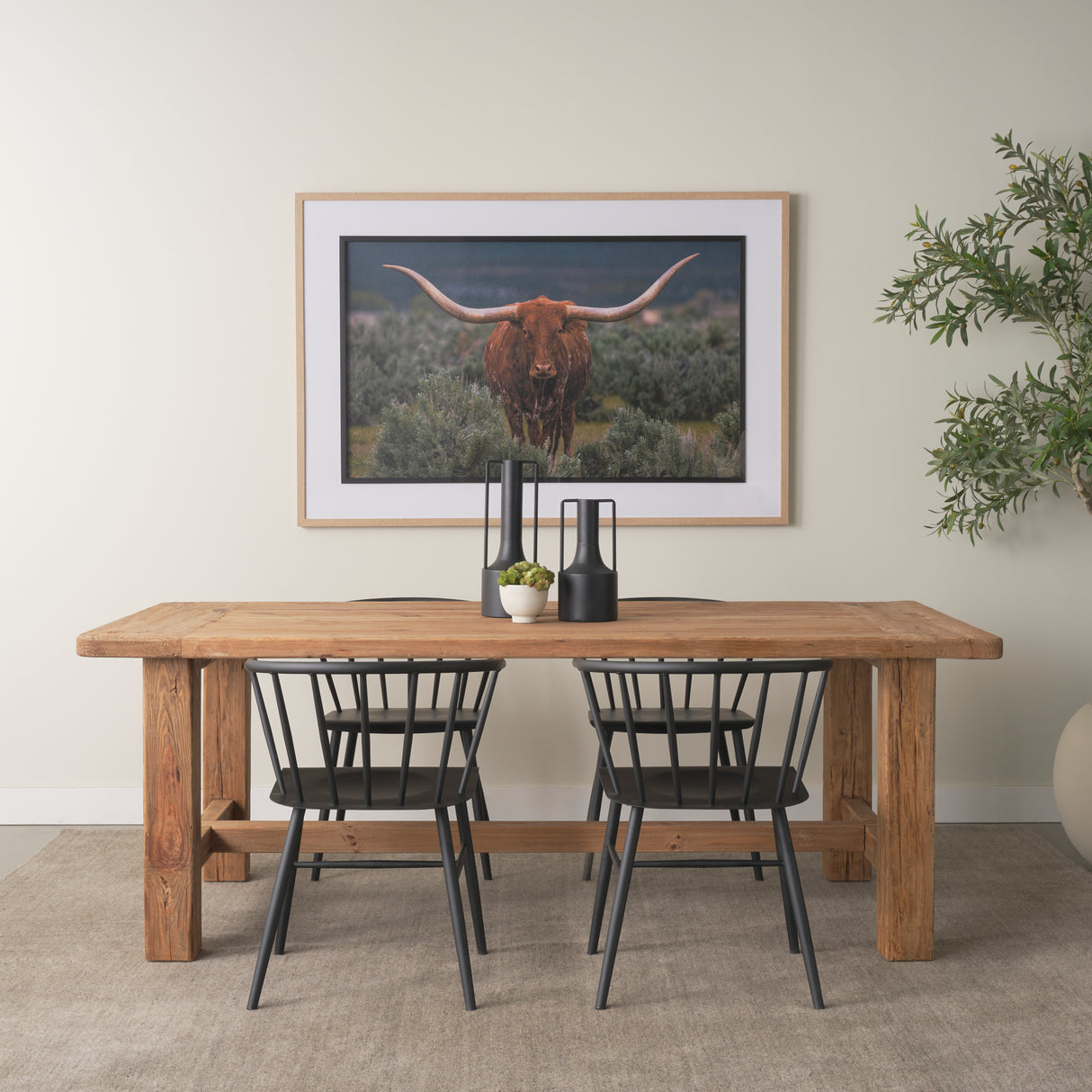 Colin 21.3L x 21.3W x 30.3H Black Metal Dining Chair from Mercana - Luna Furniture