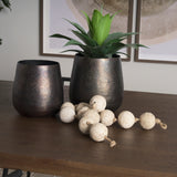 Quade Small Gold Metal Planter from Mercana - Luna Furniture