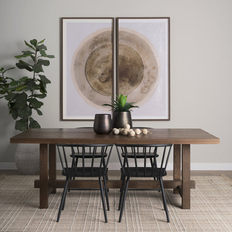 Suke 84" Medium Brown Rectangular Oak Dining Table from Mercana - Luna Furniture