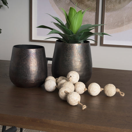 Varamala Beige Paper Mache Sphere Garland from Mercana - Luna Furniture