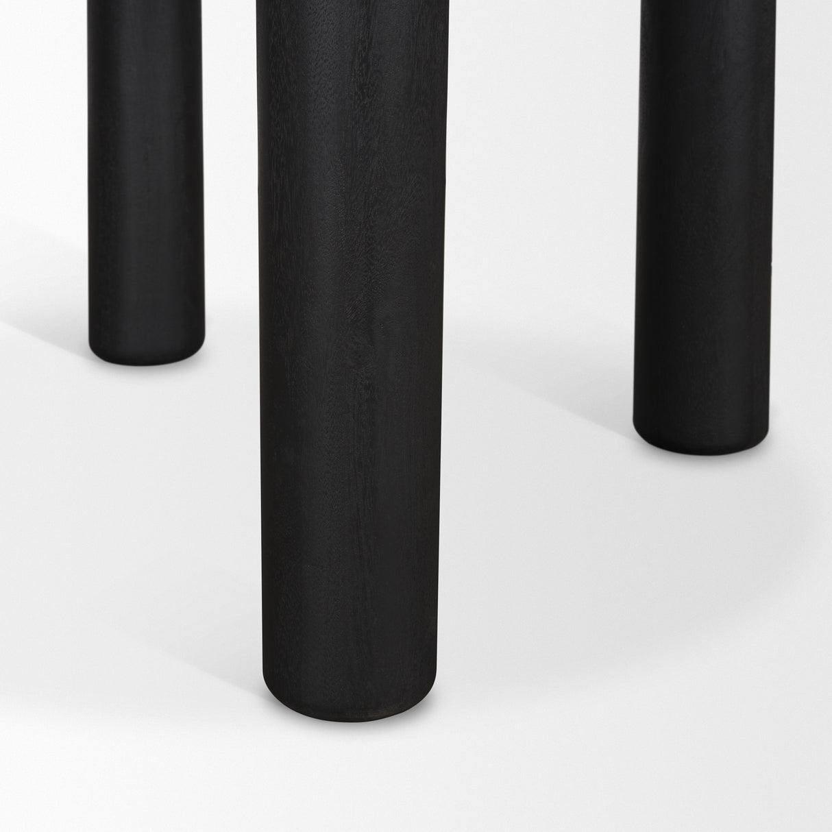 Soma Textured Black Mango Wood Round Dining Table from Mercana - Luna Furniture