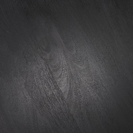 Soma Textured Black Mango Wood Round Dining Table from Mercana - Luna Furniture