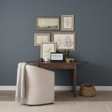 Sohan Dark Brown Elm Wood Oblong Desk from Mercana - Luna Furniture