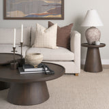Takoda Dark Brown Wood Tapered Drum Nesting Coffee Tables from Mercana - Luna Furniture