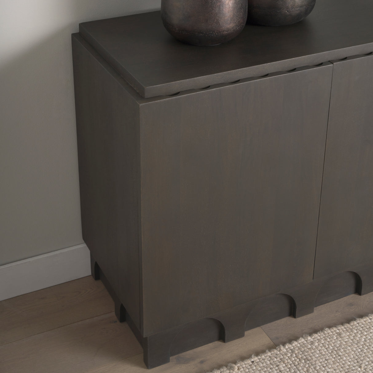 Wagner Dark Brown Wood w/ Arched Design Accent Cabinet from Mercana - Luna Furniture