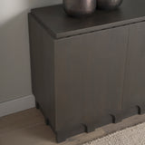Wagner Dark Brown Wood w/ Arched Design Accent Cabinet from Mercana - Luna Furniture