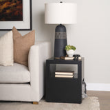 Vondra Matte Black Metal w/ Open Shelves Side table from Mercana - Luna Furniture