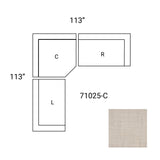 Warner Oatmeal 3 Piece Sofa Set W/Corner Piece from Mercana - Luna Furniture