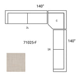Warner Oatmeal 3 Piece Sofa Set w/Corner Piece from Mercana - Luna Furniture
