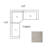 Warner Gray 3 Piece Sofa Set w/Corner Piece from Mercana - Luna Furniture