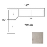 Warner Gray 3 Piece Sofa Set w/Corner Piece from Mercana - Luna Furniture