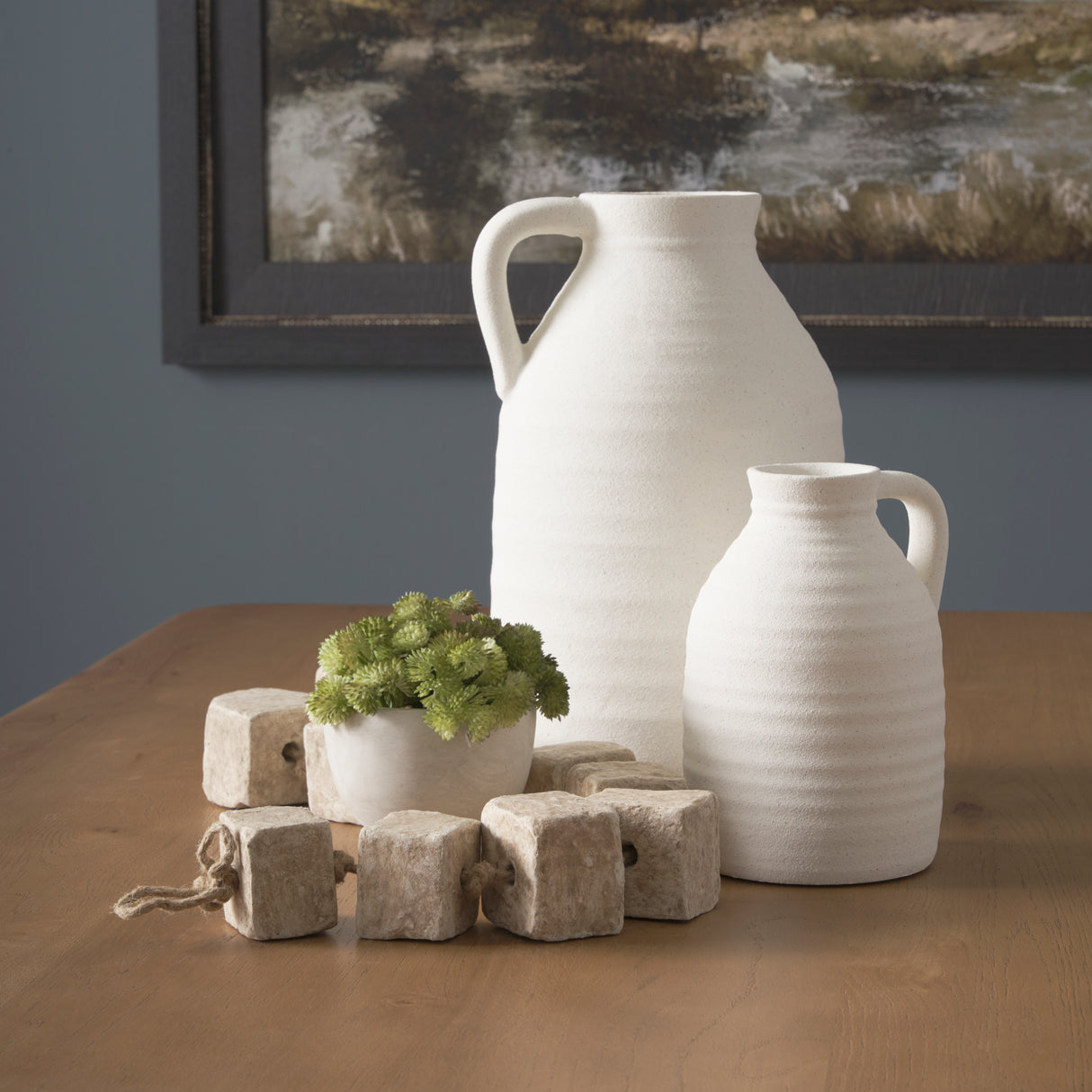 Mala Beige Paper Mache Cube Garland from Mercana - Luna Furniture