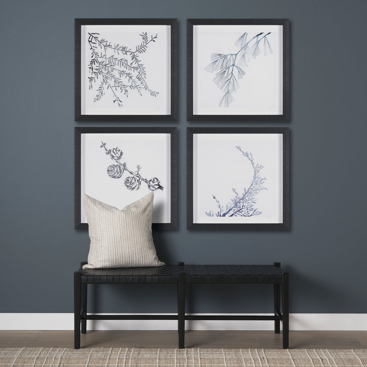 Evergreen Branches IV by Mercana Studio a Hand Embellished Framed Art Print Matted under Glass from Mercana - Luna Furniture