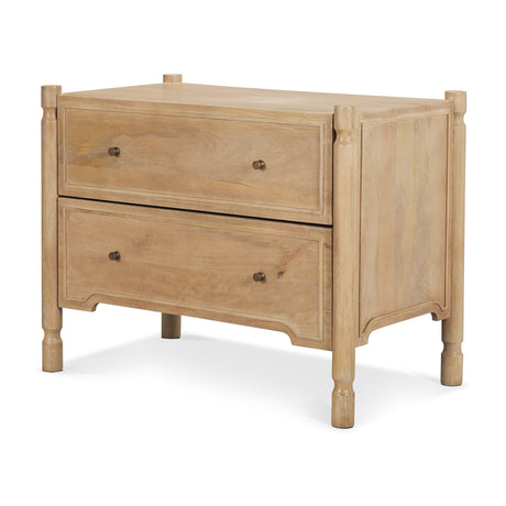 Phil Light Brown Wood 2 Drawer Accent Cabinet from Mercana - Luna Furniture