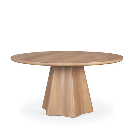 Jovani 60" Solid Light Brown Mango Wood Round Dining Table from Mercana - Luna Furniture