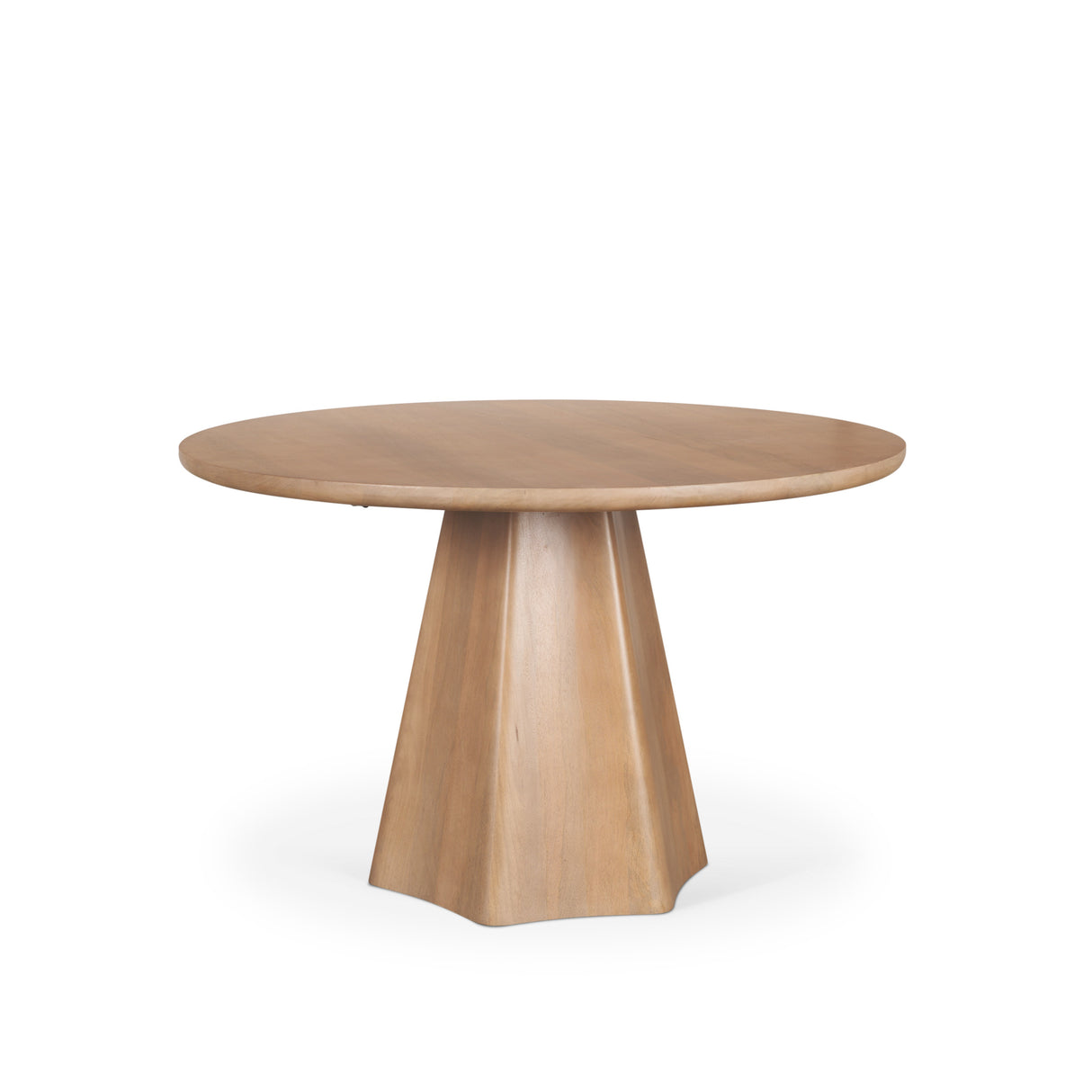 Jovani 48" Solid Light Brown Mango Wood Round Dining Table from Mercana - Luna Furniture
