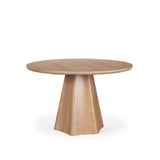 Jovani 48" Solid Light Brown Mango Wood Round Dining Table from Mercana - Luna Furniture