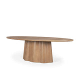 Jovani 94" Solid Light Brown Mango Wood Oval Dining Table from Mercana - Luna Furniture
