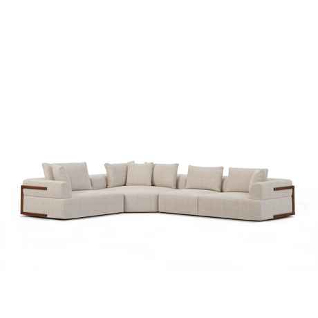 Warner Oatmeal 3 Piece Sofa Set w/Corner Piece from Mercana - Luna Furniture
