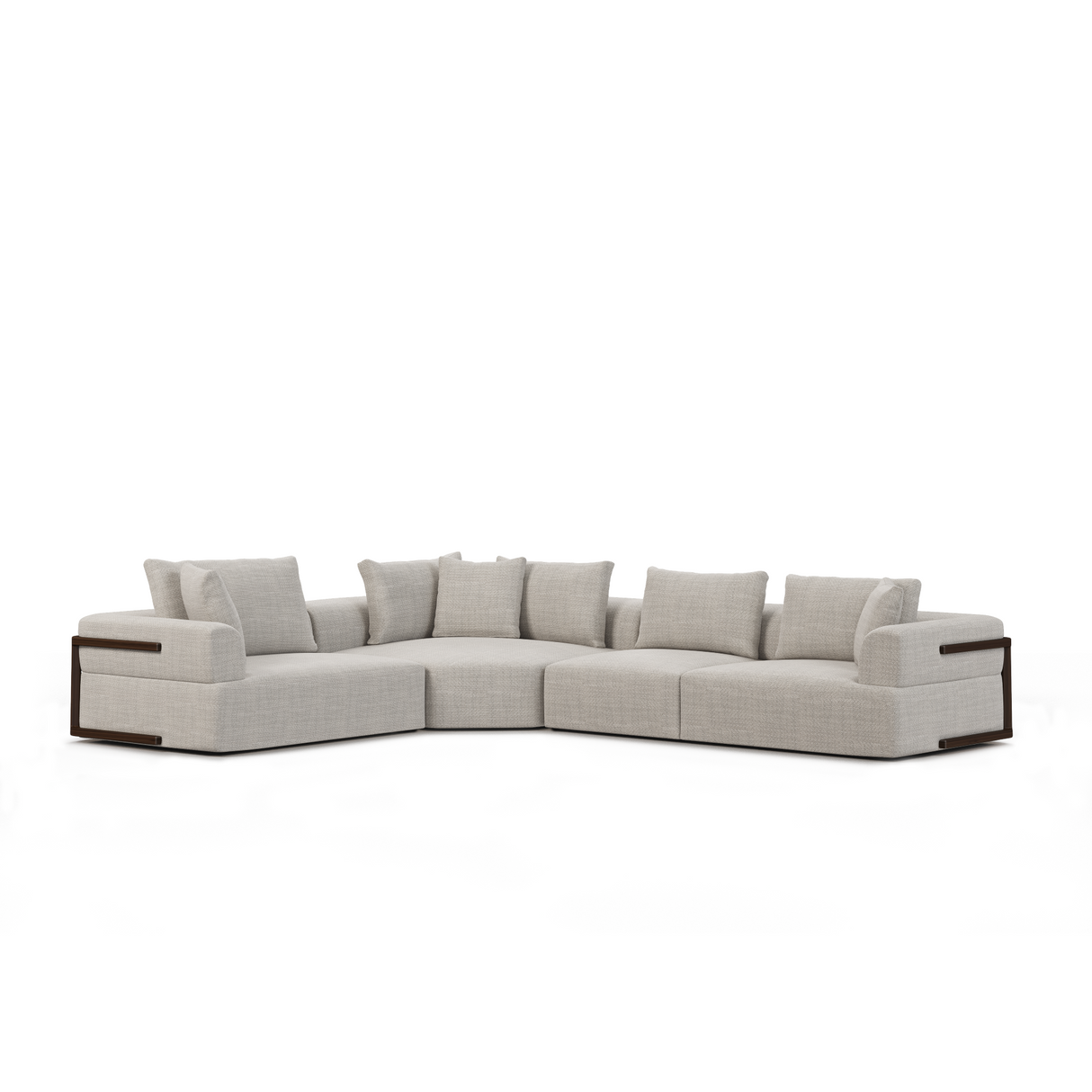 Warner Gray 3 Piece Sofa Set w/Corner Piece from Mercana - Luna Furniture