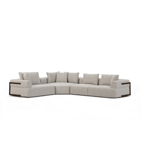 Warner Gray 3 Piece Sofa Set w/Corner Piece from Mercana - Luna Furniture