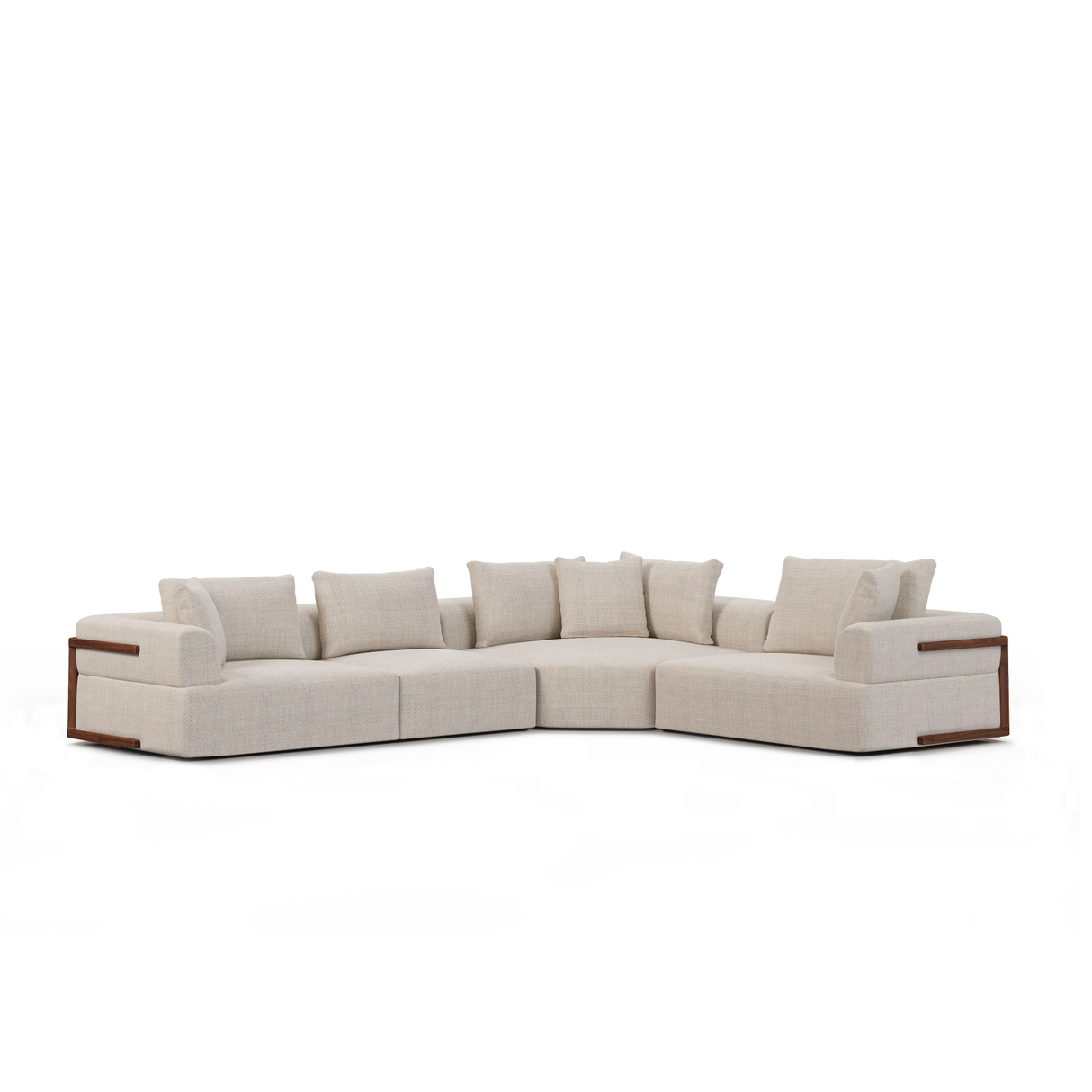Warner Oatmeal 3 Piece Sofa Set w/Corner Piece from Mercana - Luna Furniture