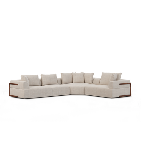 Warner Oatmeal 3 Piece Sofa Set w/Corner Piece from Mercana - Luna Furniture