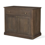 Baron Dark Brown Solid Wood w/ Antique Knobs 2-Door Accent Cabinet from Mercana - Luna Furniture
