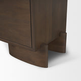 Jonan Dark Brown Wood w/ Dark Aged Brass 2 Door 3 Drawer Sideboard from Mercana - Luna Furniture