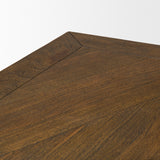 Maxton II 79x39 Rectangular Brown Solid Wood Top Dark Gunmetal Base Dining Table from Mercana - Luna Furniture