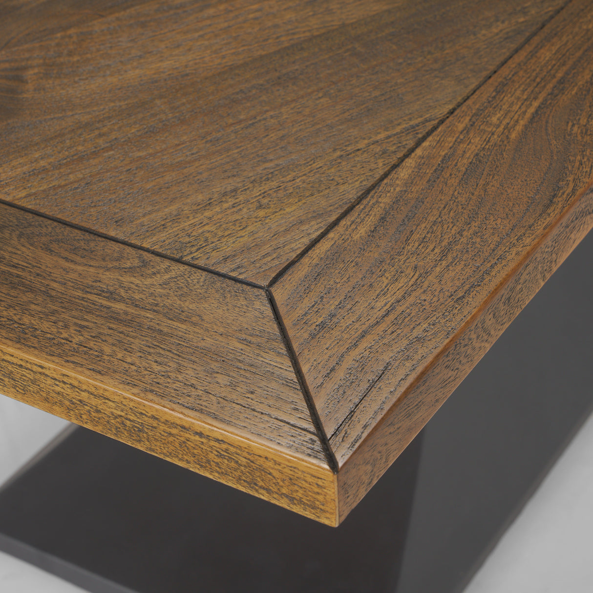 Maxton II 79x39 Rectangular Brown Solid Wood Top Dark Gunmetal Base Dining Table from Mercana - Luna Furniture