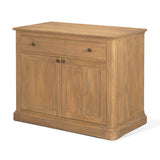 Baron Light Brown Solid Wood w/ Gunmetal Knobs 2-Door Accent Cabinet from Mercana - Luna Furniture