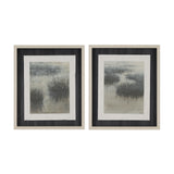 Water Grasses (Set of 2) by Mercana Studio a Hand Embellished Framed Art Print Matted under Glass from Mercana - Luna Furniture