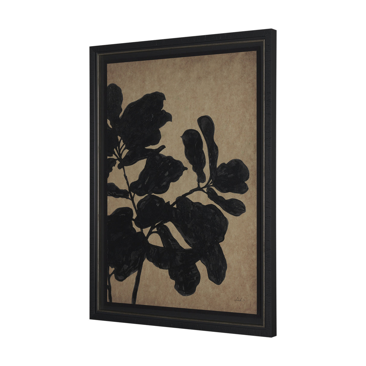 Ficus Silhouette II by Mercana Studio a Hand Embellished Framed Art Print Matted under Glass from Mercana - Luna Furniture
